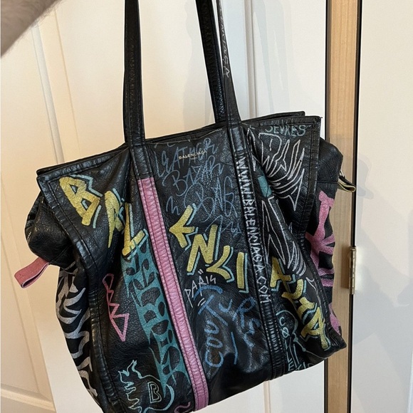 Balenciaga Multicolor Graffiti Tote - Picture 1 of 5